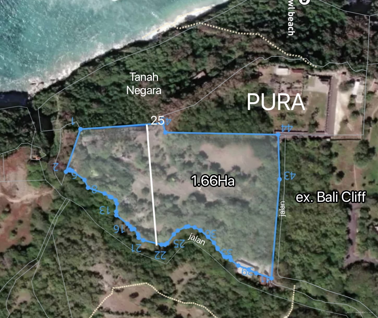 Tanah murah tebing pantai green bowl jimbaran