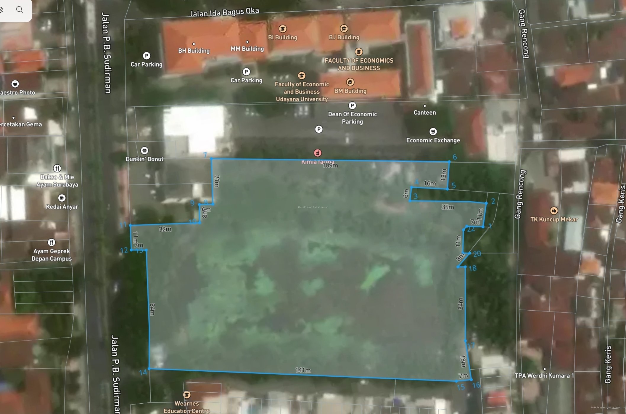 Tanah sudirman denpasar