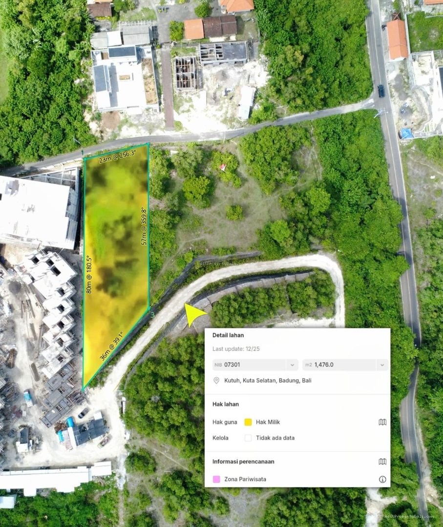 Tanah unblock sea view & cliff barak kutuh