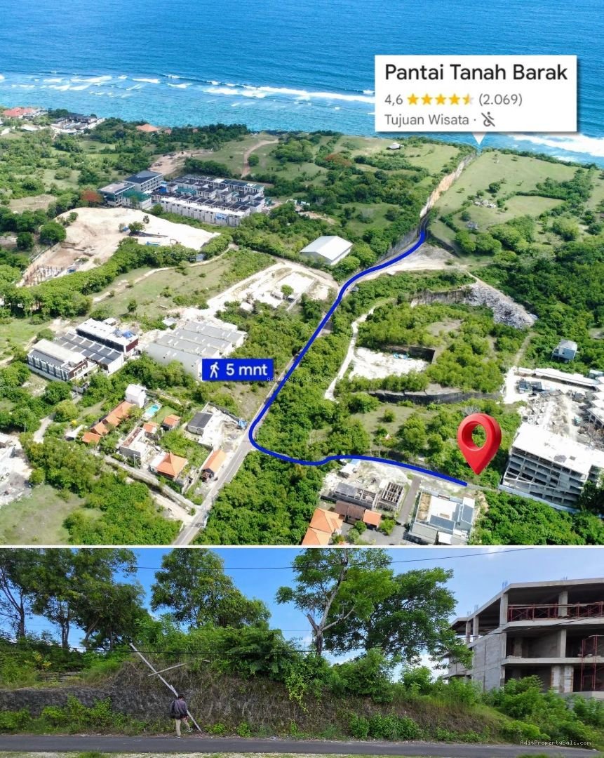 Tanah unblock sea view & cliff barak kutuh