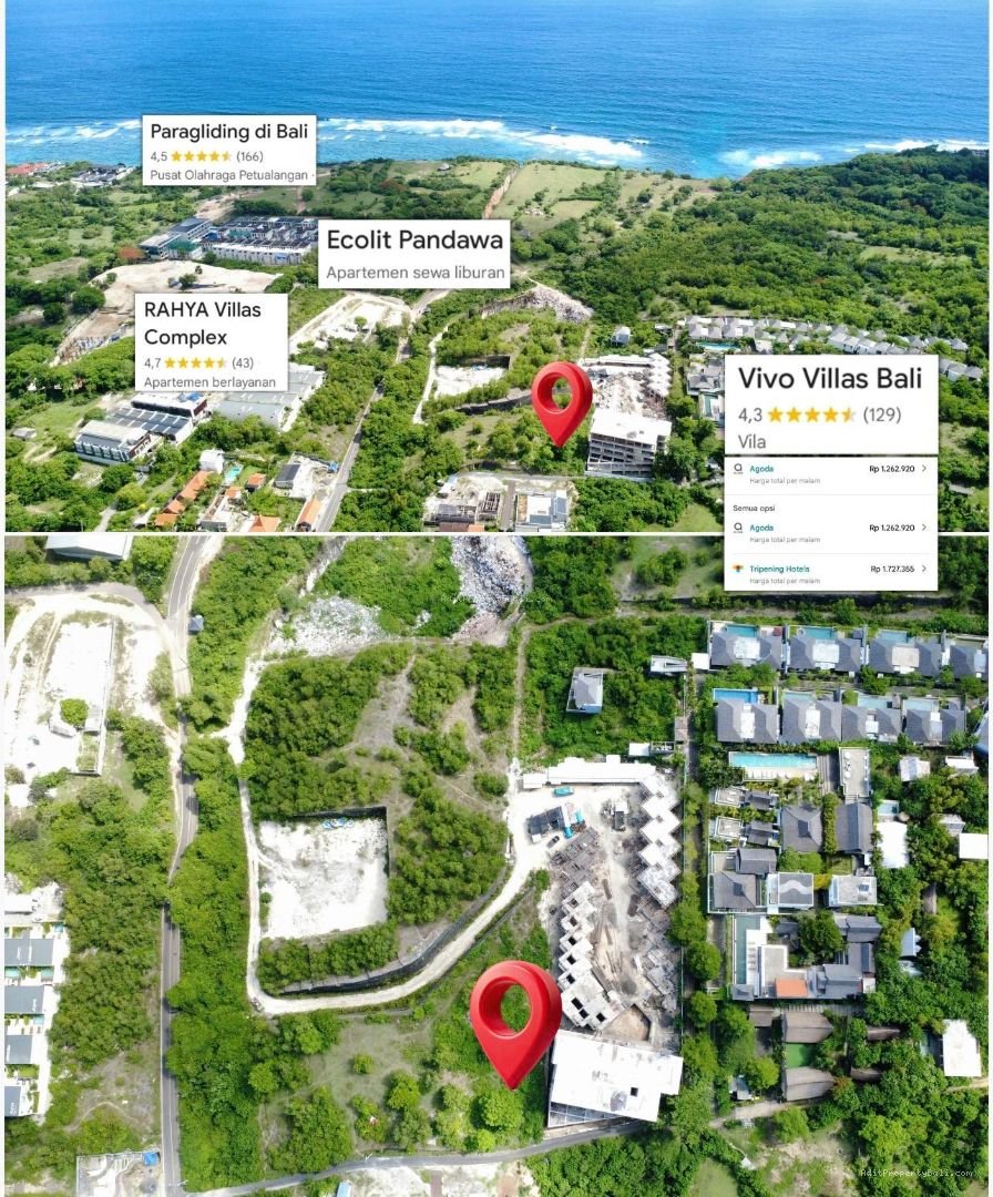 Tanah unblock sea view & cliff barak kutuh