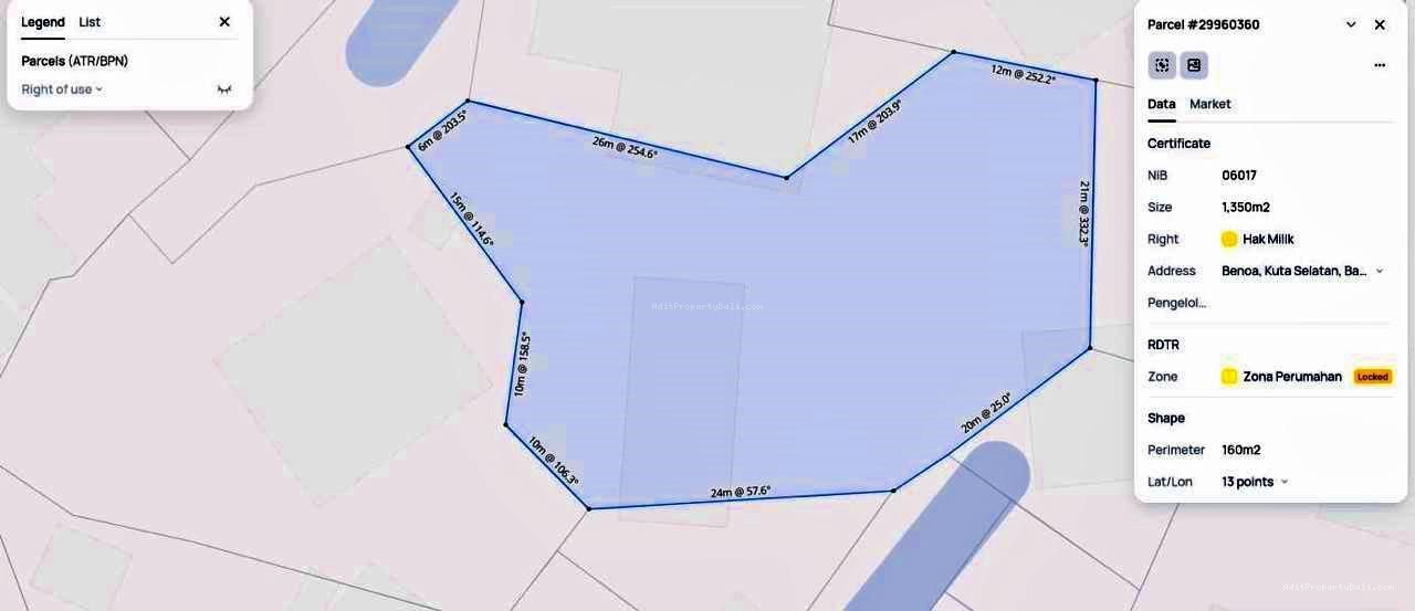 Tanah gedong sari taman mumbul nusa dua