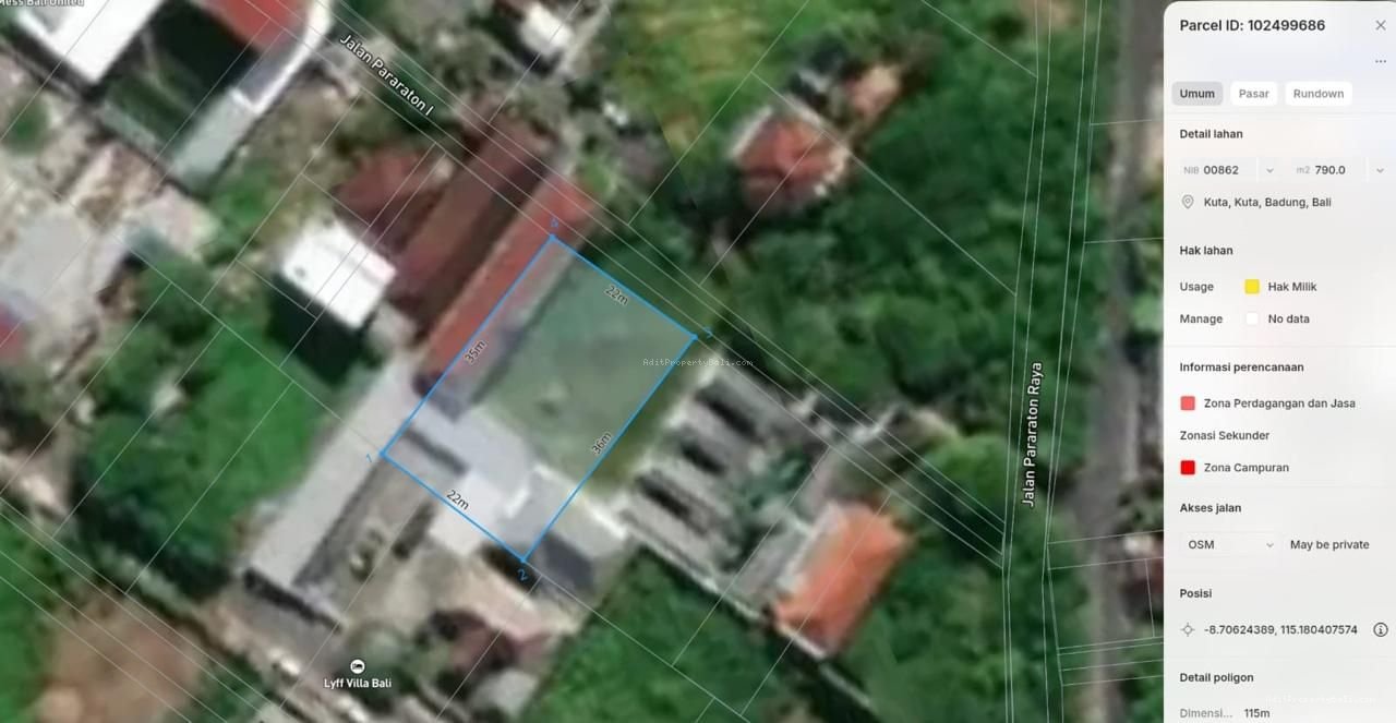 Tanah Pararaton kuta bali