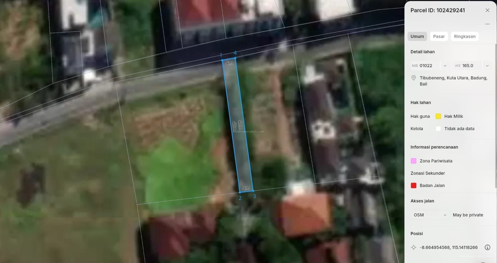 Tanah berawa canggu bali