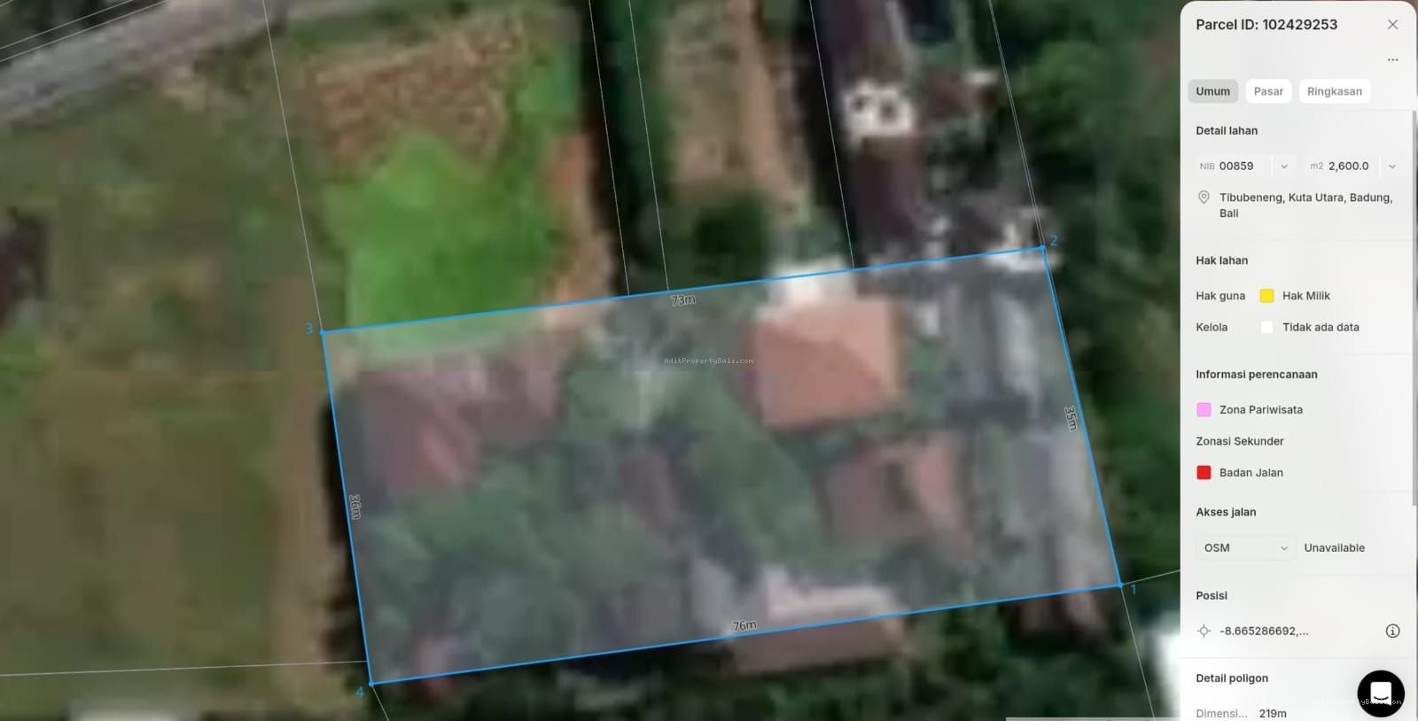 Tanah berawa canggu bali