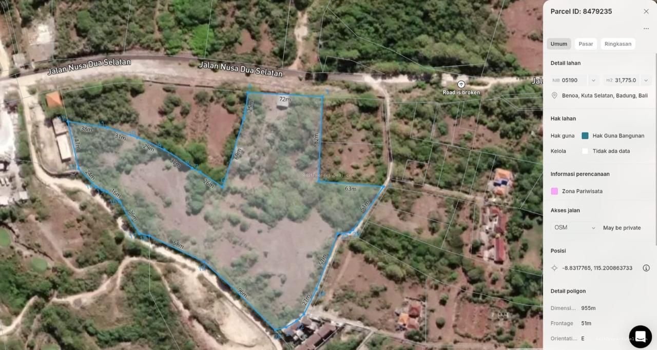 Tanah Baypass Sawangan Nusa Dua Badung