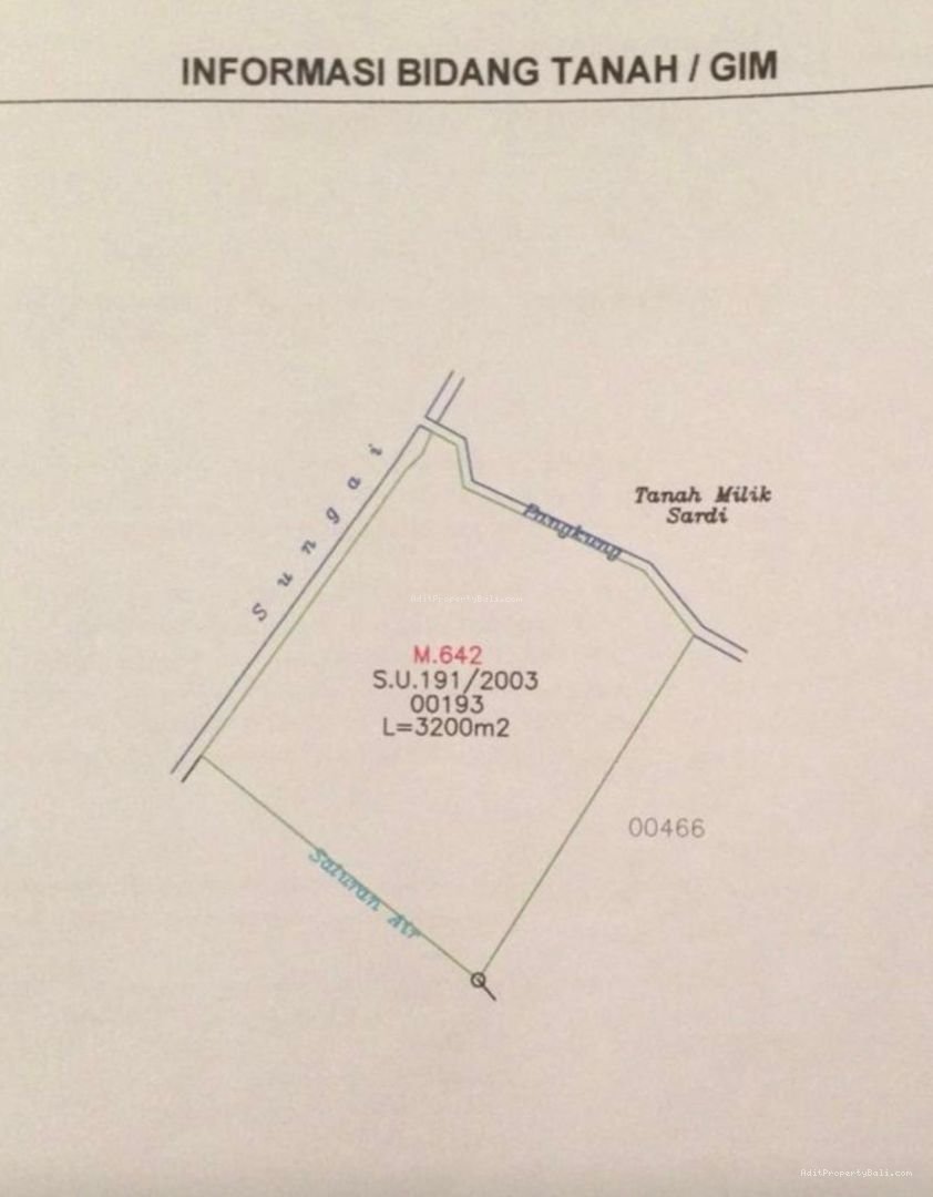 Tanah Los Sungai Kedungu Kediri Tabanan Bali