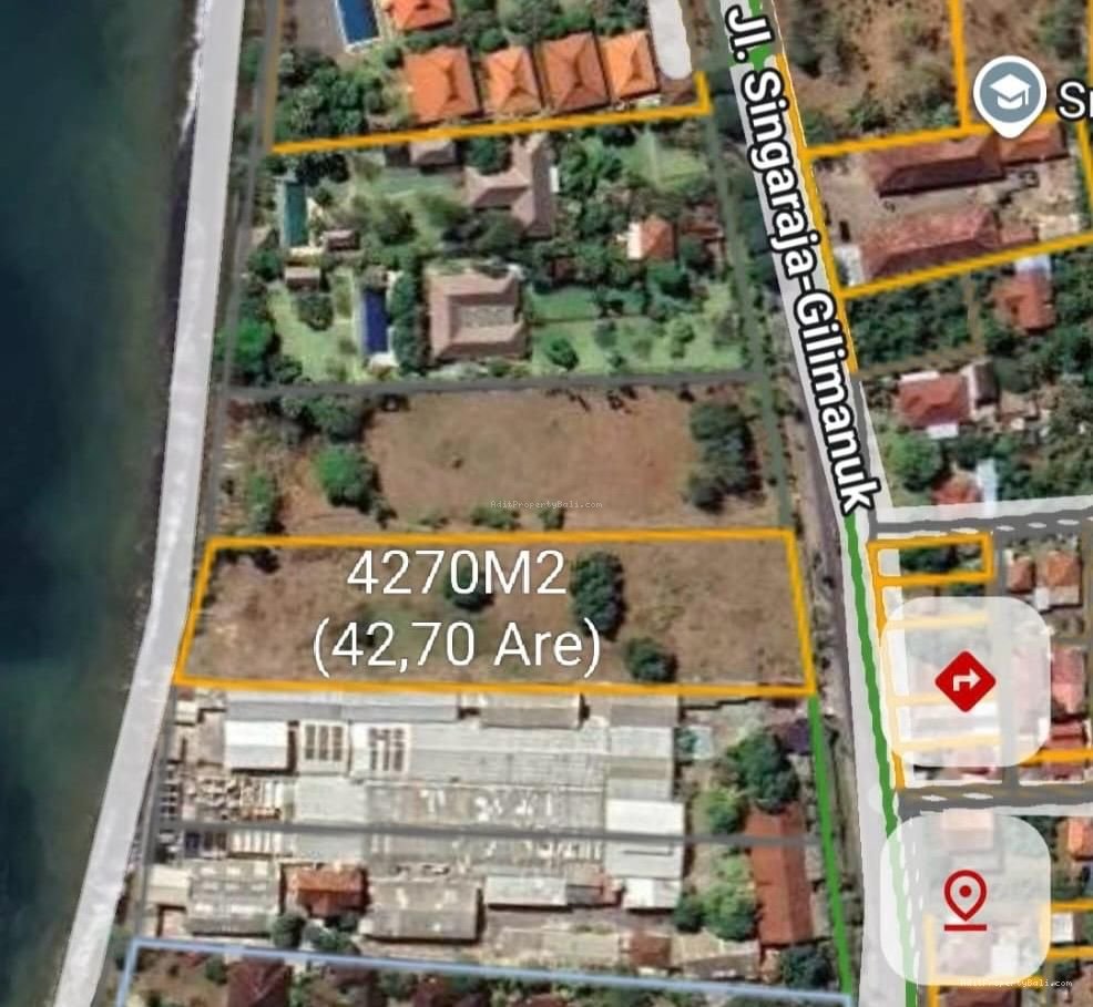 Tanah Premium Beach Front Pantai Pemuteran Buleleng Singaraja