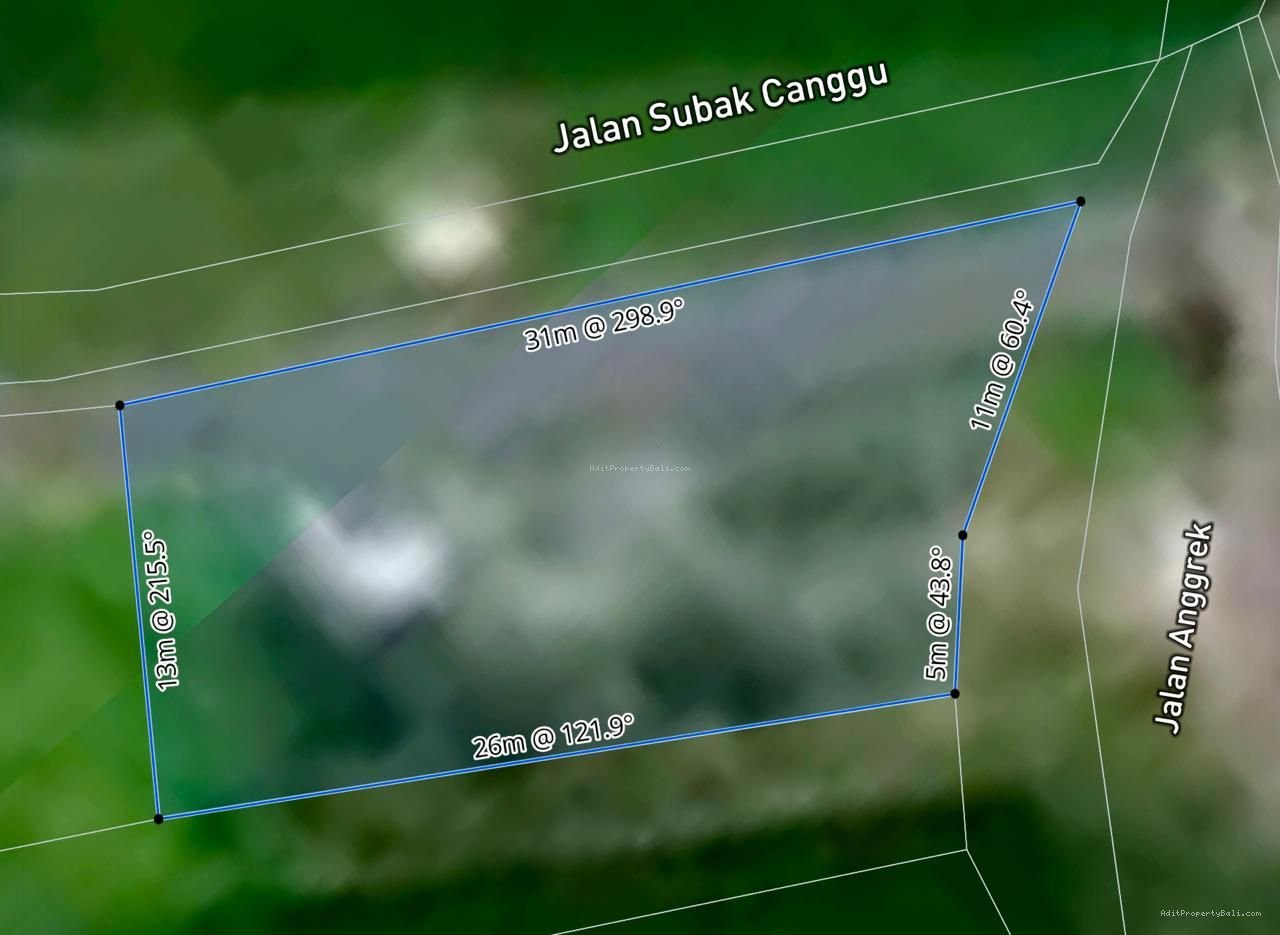 Tanah short cut berawa canggu