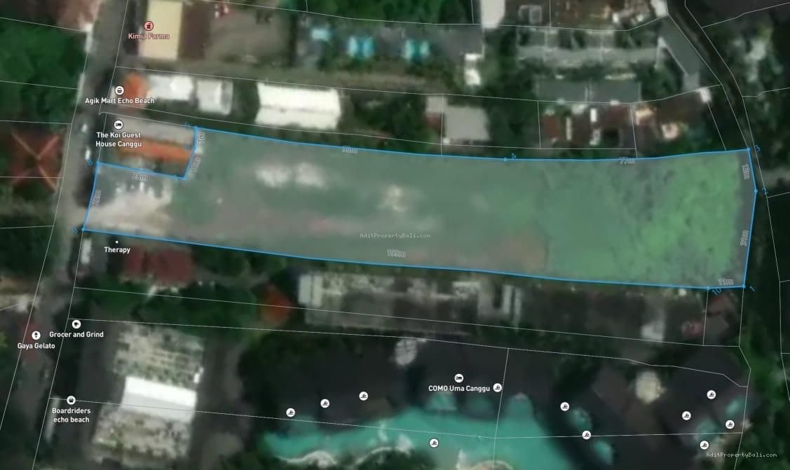 Tanah pantai echo beach canggu