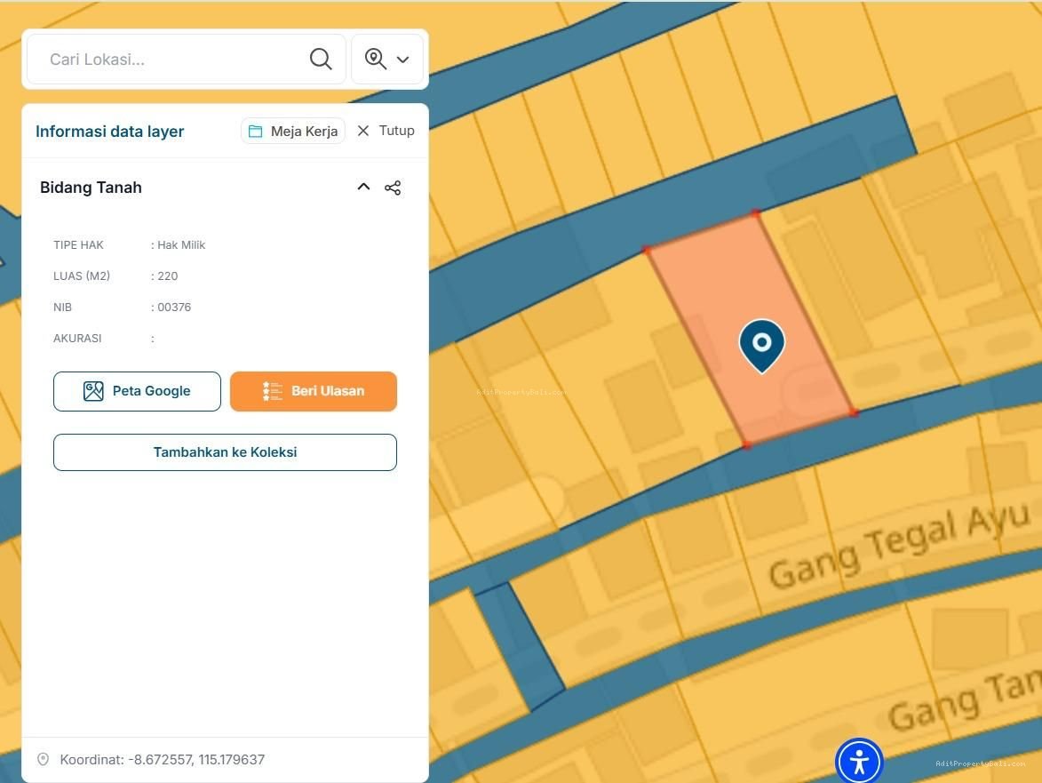 Tanah Gunung Salak Denpasar