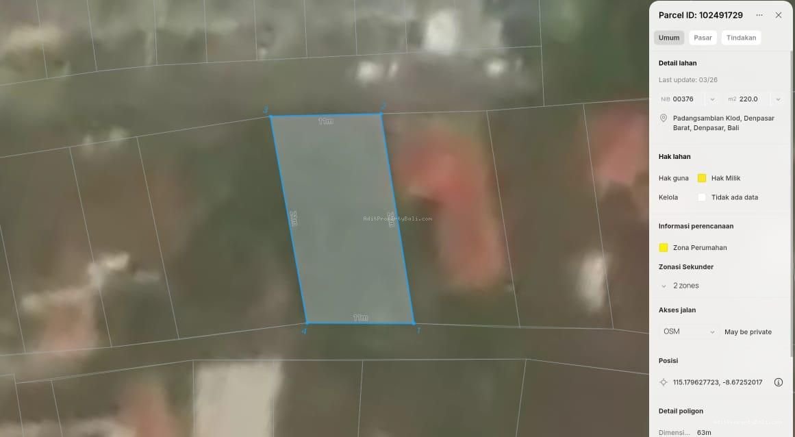 Tanah Gunung Salak Denpasar