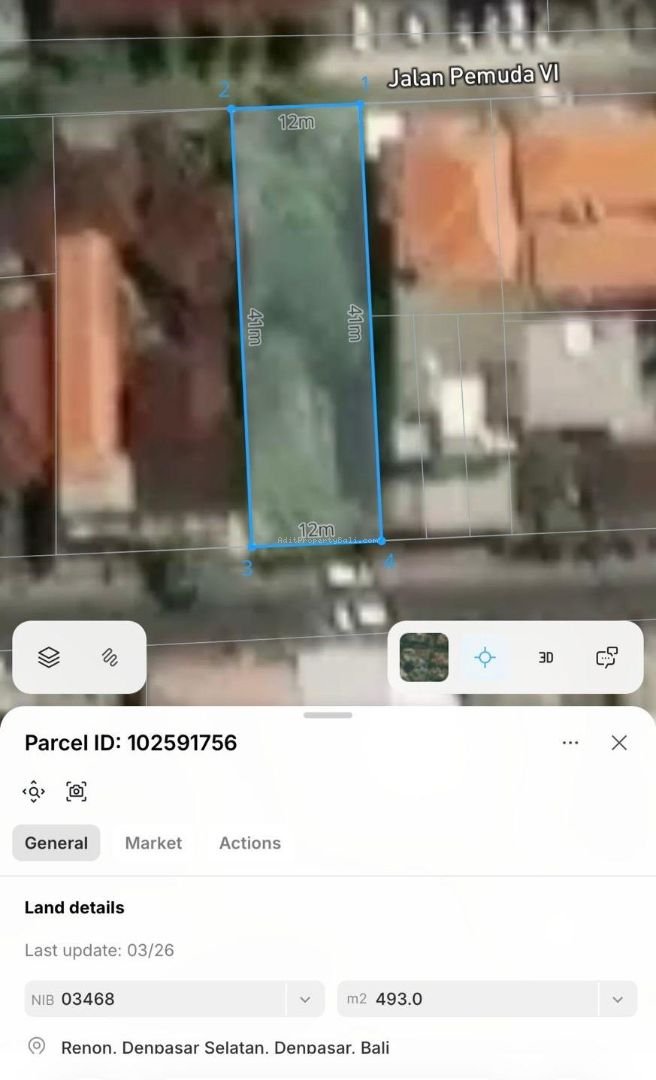 Tanah tukad yeh aya renon denpasar