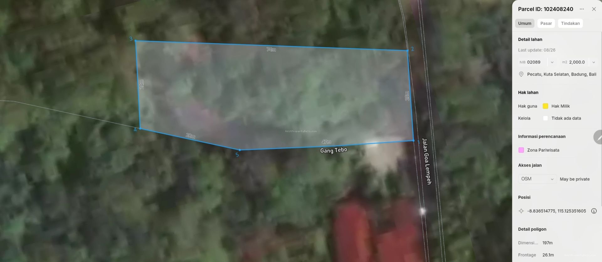 Tanah goa lempeh pecatu
